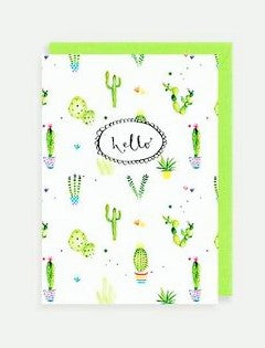 Hello Cacti Card by Louise Mulgrew