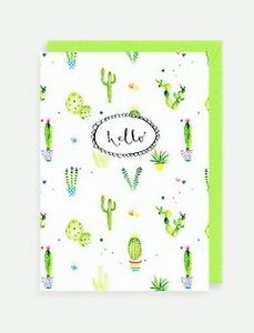 Hello Cacti Card by Louise Mulgrew