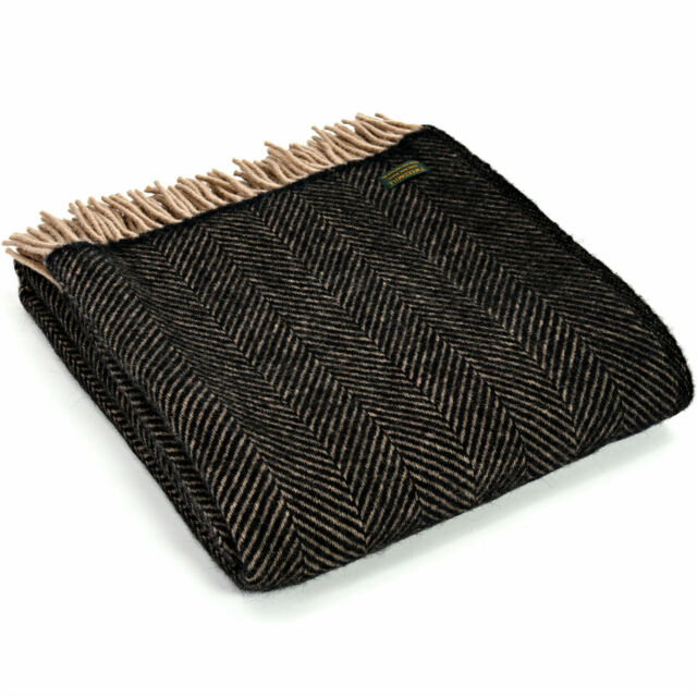 Herringbone Knee Blankets - Pure New Wool Made in the UK by Tweedmill
