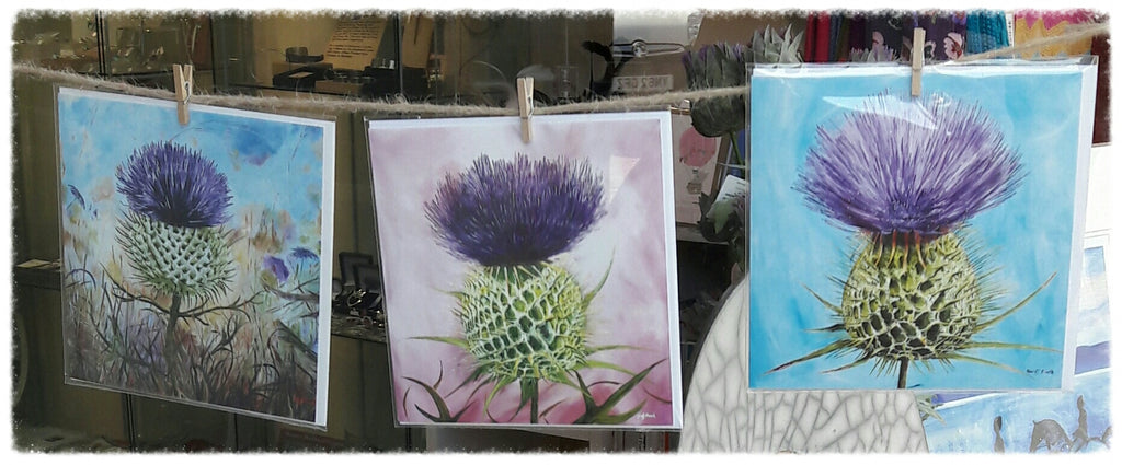 Scottish Thistle Art cards by Geoff Foord