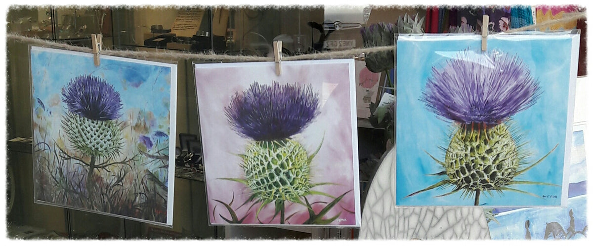 Scottish Thistle Art cards by Geoff Foord