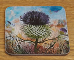 Load image into Gallery viewer, Geoff Foord Corked Backed Thistle Coasters
