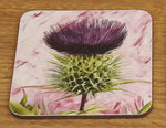 Load image into Gallery viewer, Geoff Foord Corked Backed Thistle Coasters
