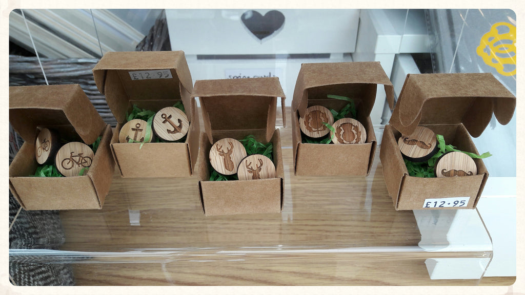 Bamboo Cufflinks - Woodenwhimsy
