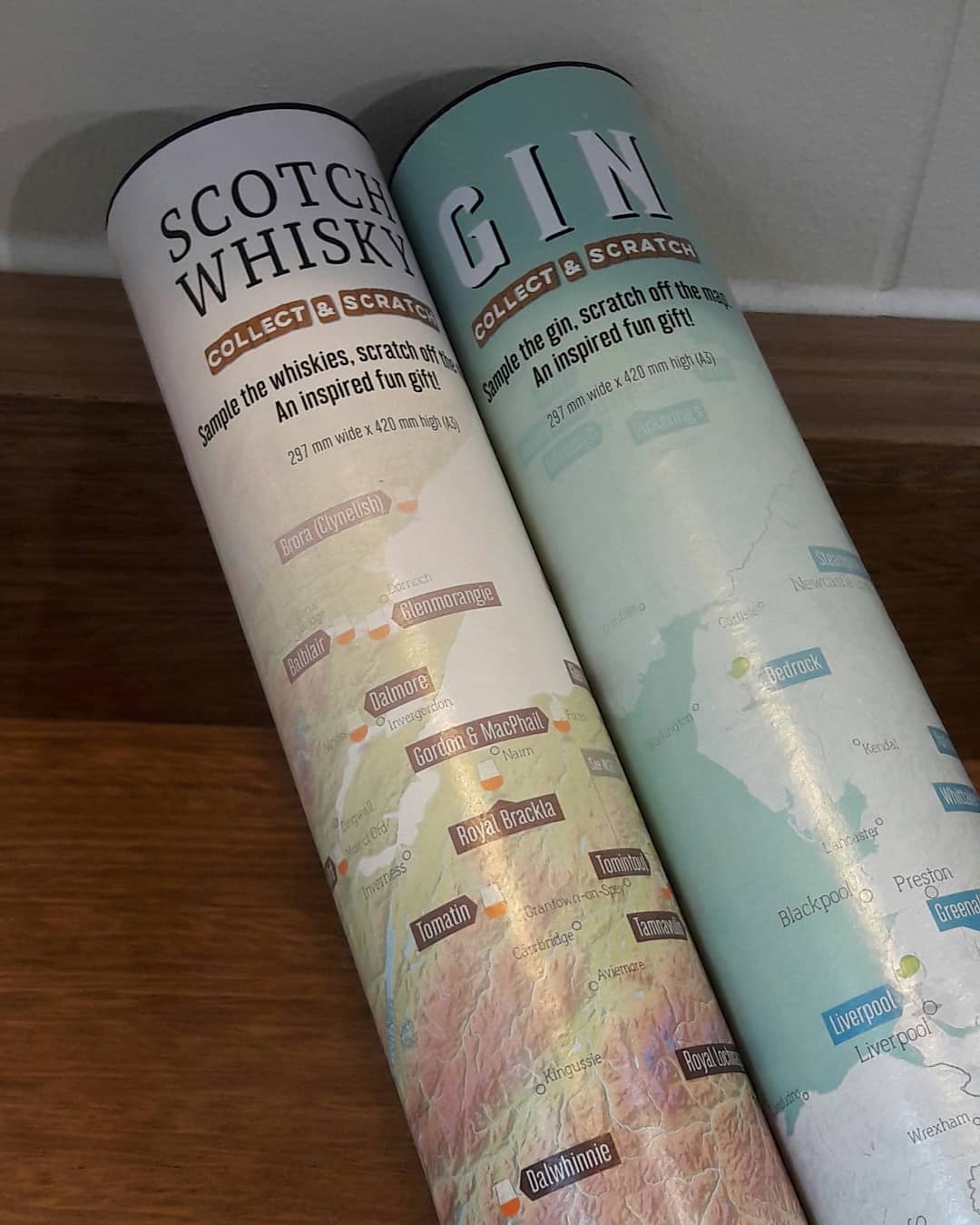 Gin Collect & Scratch Print Map