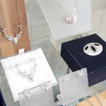 Load image into Gallery viewer, Stag Head Pendant, St Silver - Handmade in Scotland by Celtic Art
