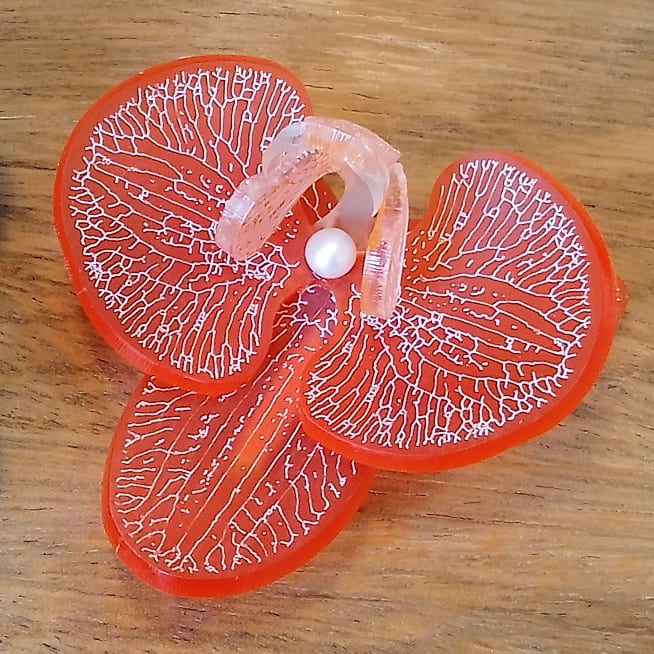 Orchid Brooch Made by Miss J Designs