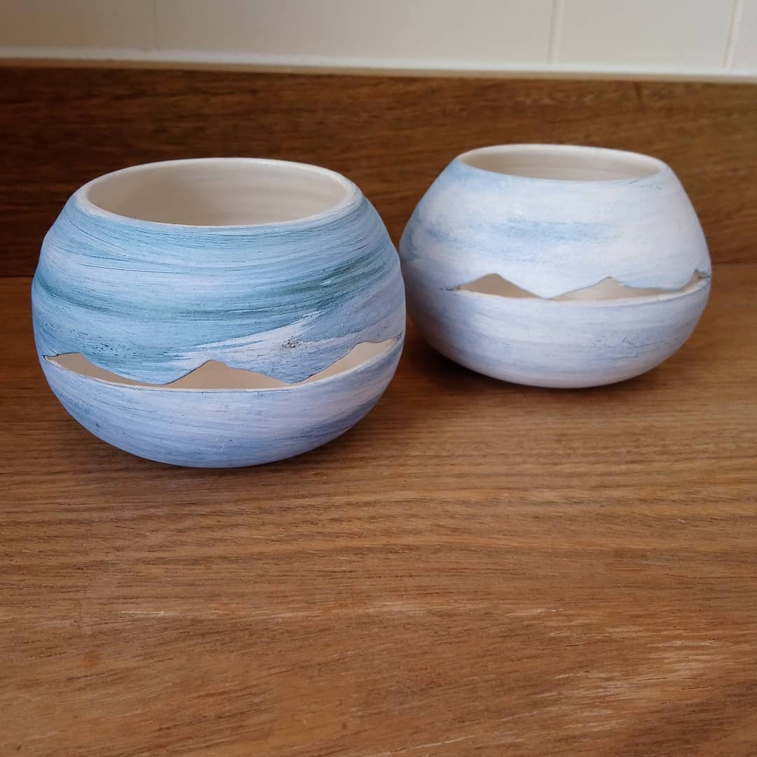 Small Scottish Landscape Ceramic Tea Light