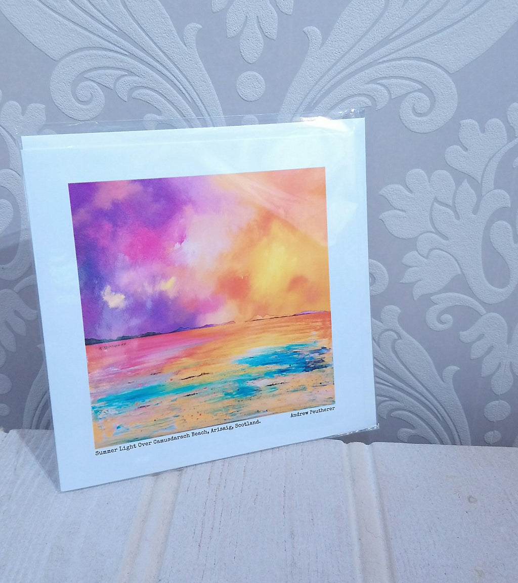 Square Scottish Landscape Card by Andy Peutherer
