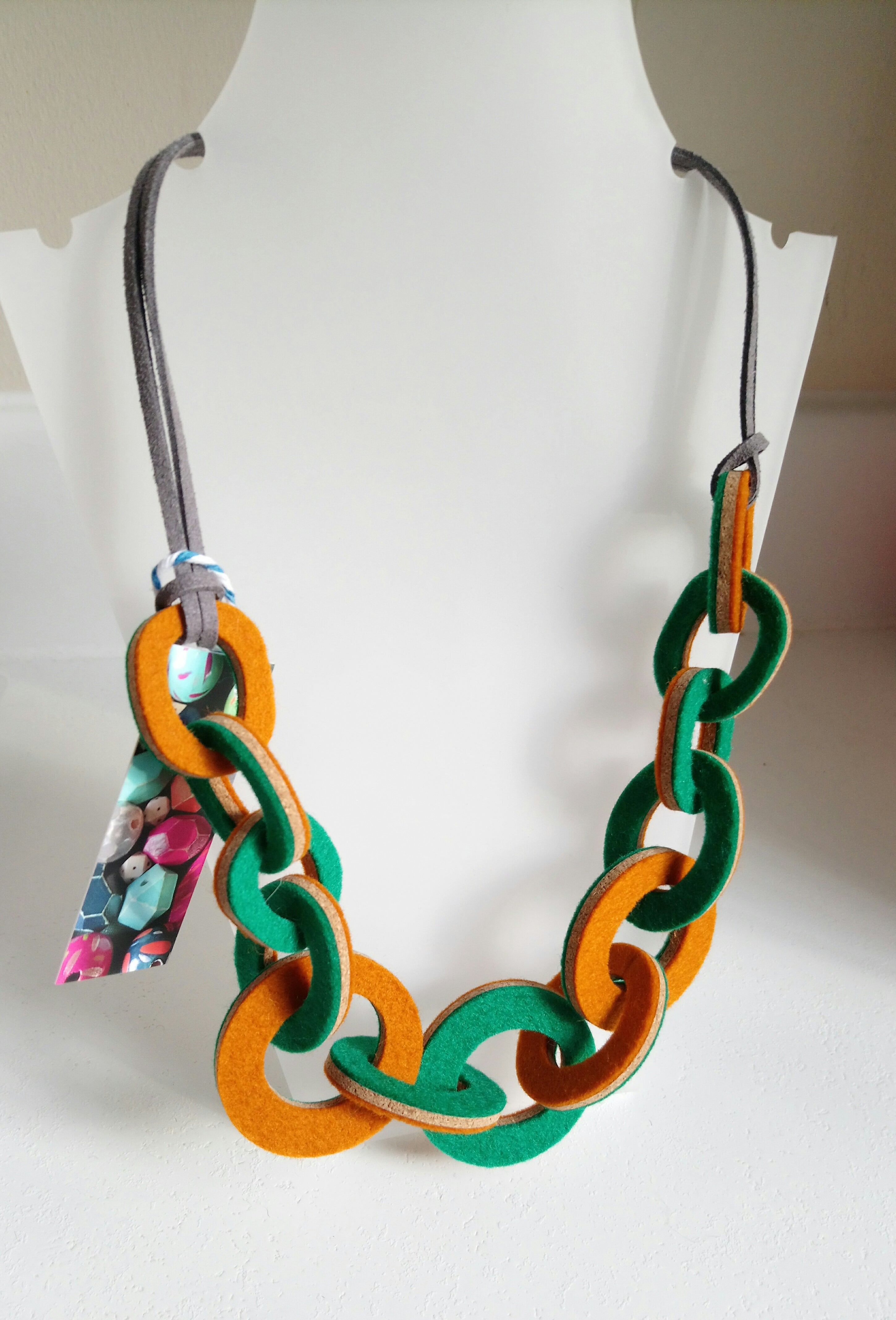 Strata Link Felt Necklaces by Syrah Jay