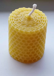 Small Church Candle Made in Scotland by Beesy`s Beeswax Candles