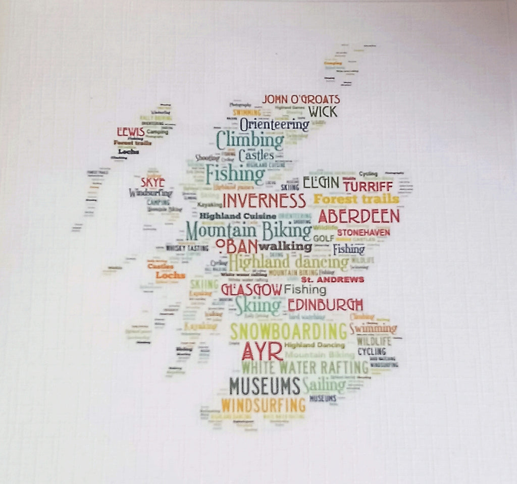 Scottish Cards by Word Art
