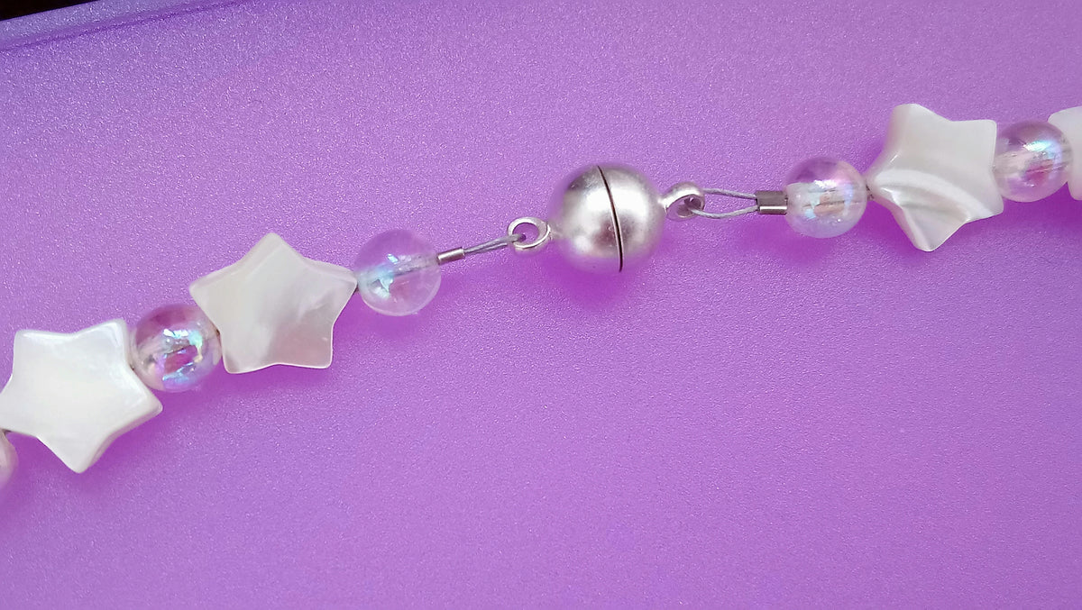 Mother of Pearl Star Necklace, Made by Eleanor Barron