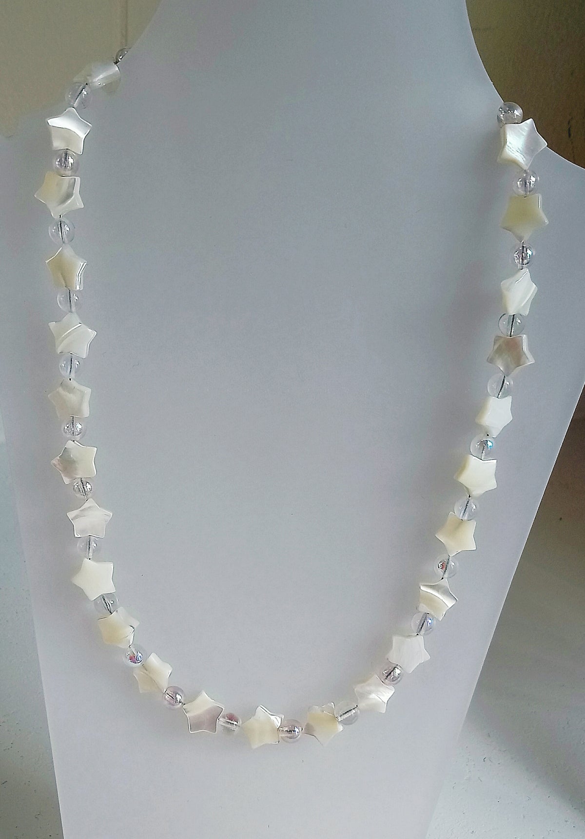 Mother of Pearl Star Necklace, Made by Eleanor Barron