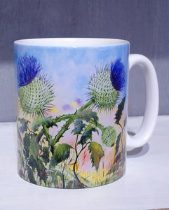 Scottish Thistle Mugs by artist Geoff Foord