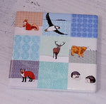 Load image into Gallery viewer, Patchwork Mix Ceramic Coasters by Dibujo Designs

