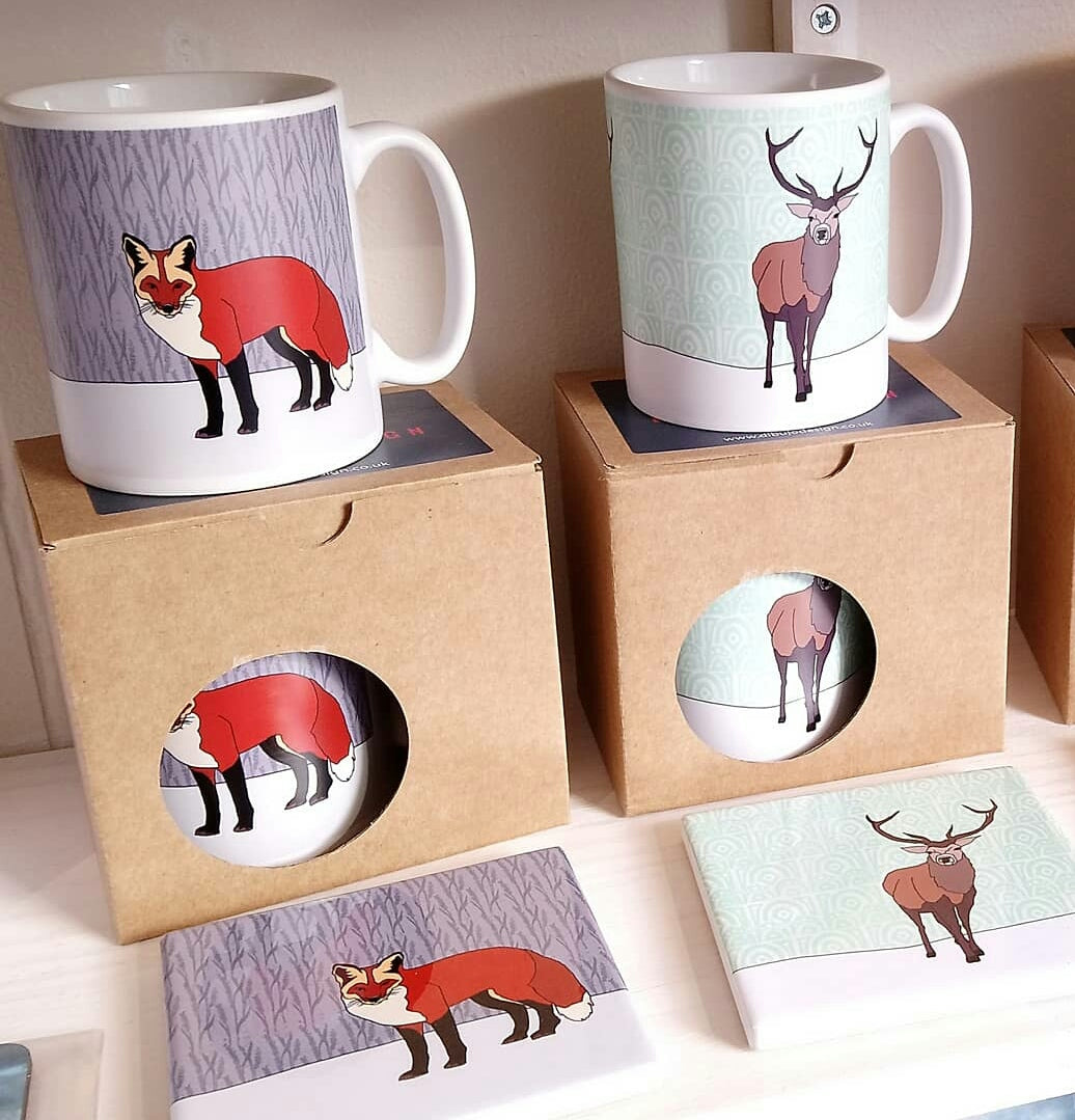 Scottish Animal Mugs by Dibujo Design