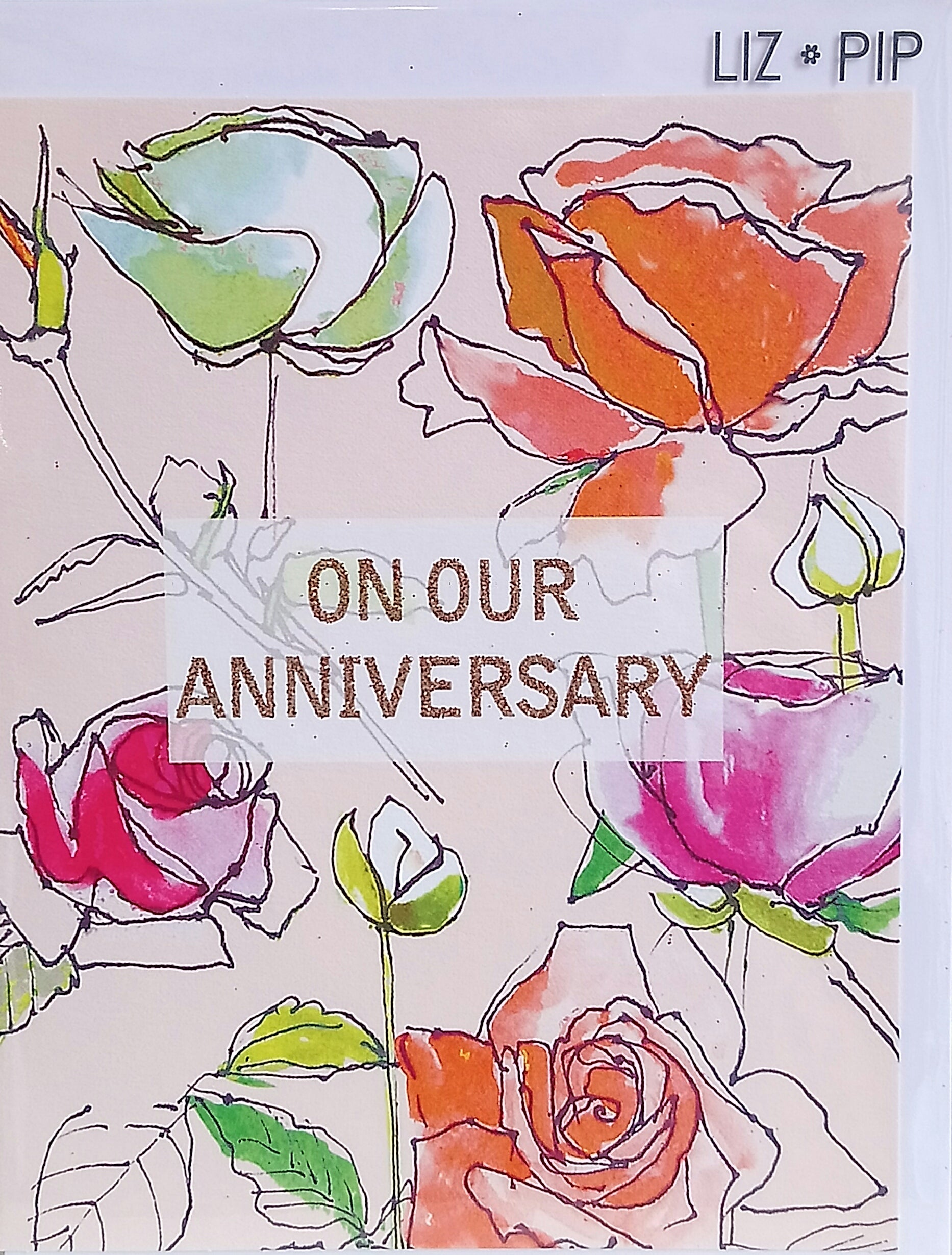 FF01 'On Our Anniversary' Card by Liz & Pip