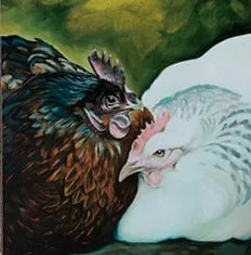 Large SQ Hen Cards by Louise Scott
