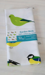Load image into Gallery viewer, Garden Birds Tea Towel by Blue Ranchu Designs
