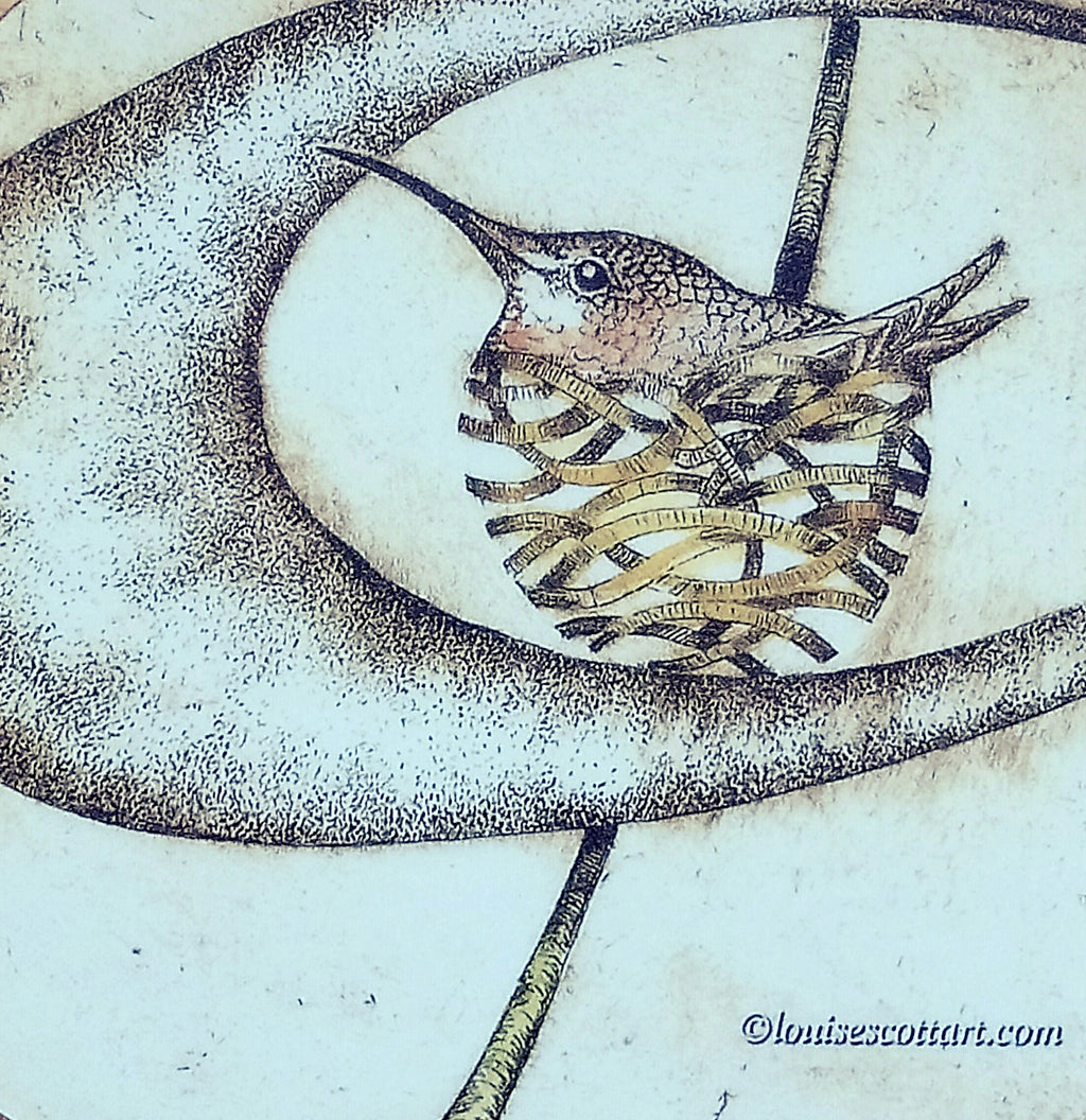 Large SQ Bird Cards by Louise Scott