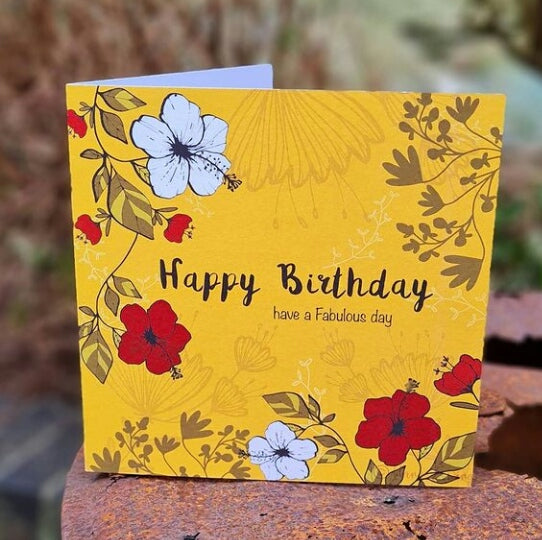 Happy Birthday 'Have a Fabulous Day' Card designed by Ilana Ewing