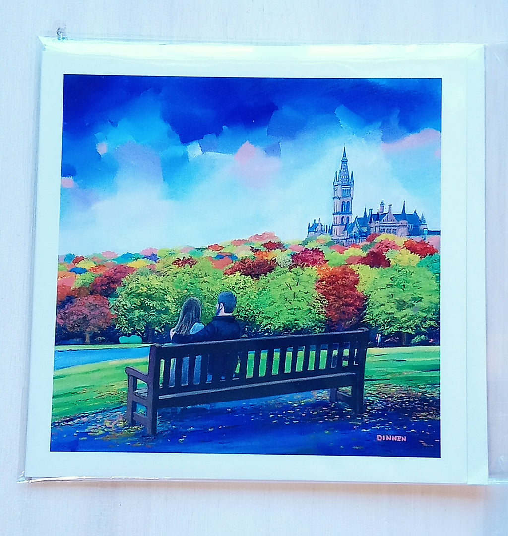 Glasgow West End Cards by artist Jim Dinnen (Blank inside)