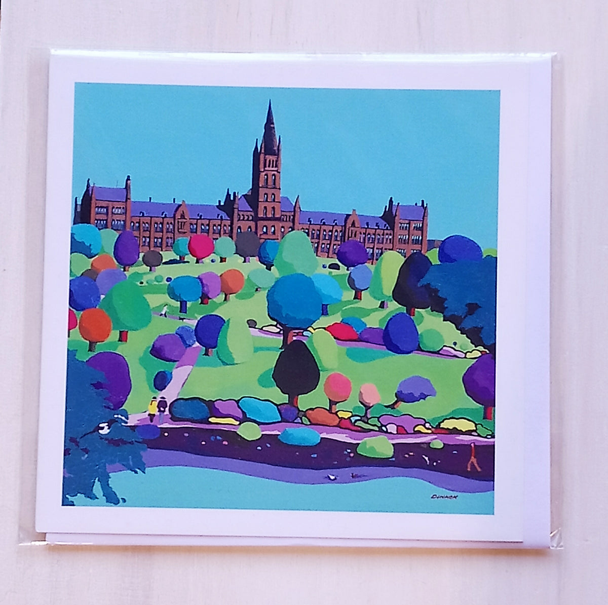 Glasgow West End Cards by artist Jim Dinnen (Blank inside)