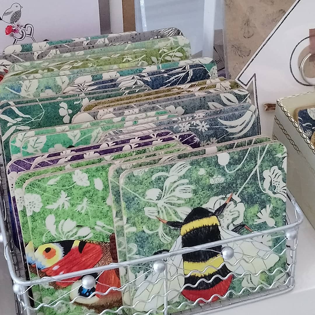 Wild Wood Bee & Butterfly Coasters by Perkins & Morley