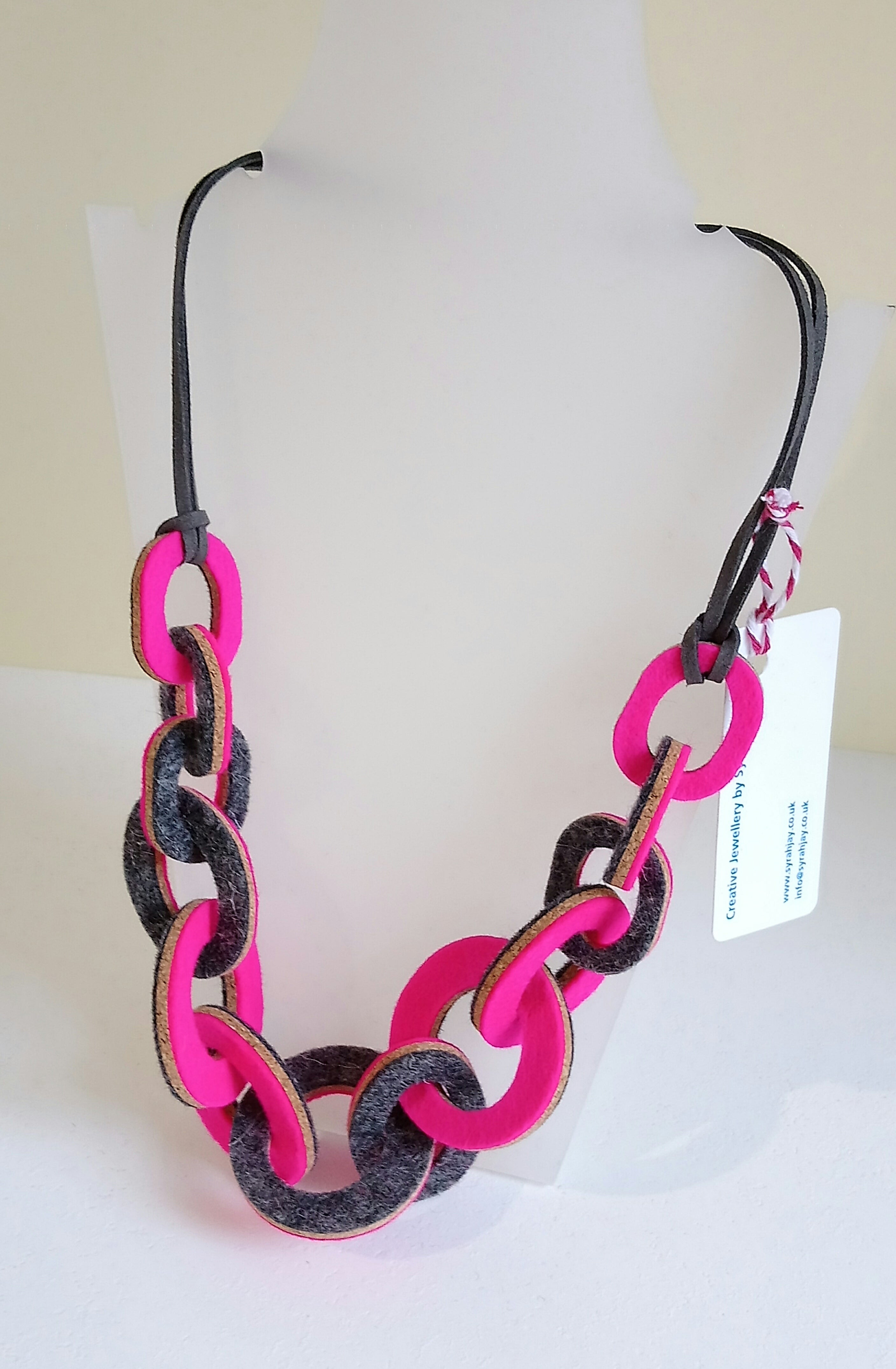 Strata Link Felt Necklaces by Syrah Jay