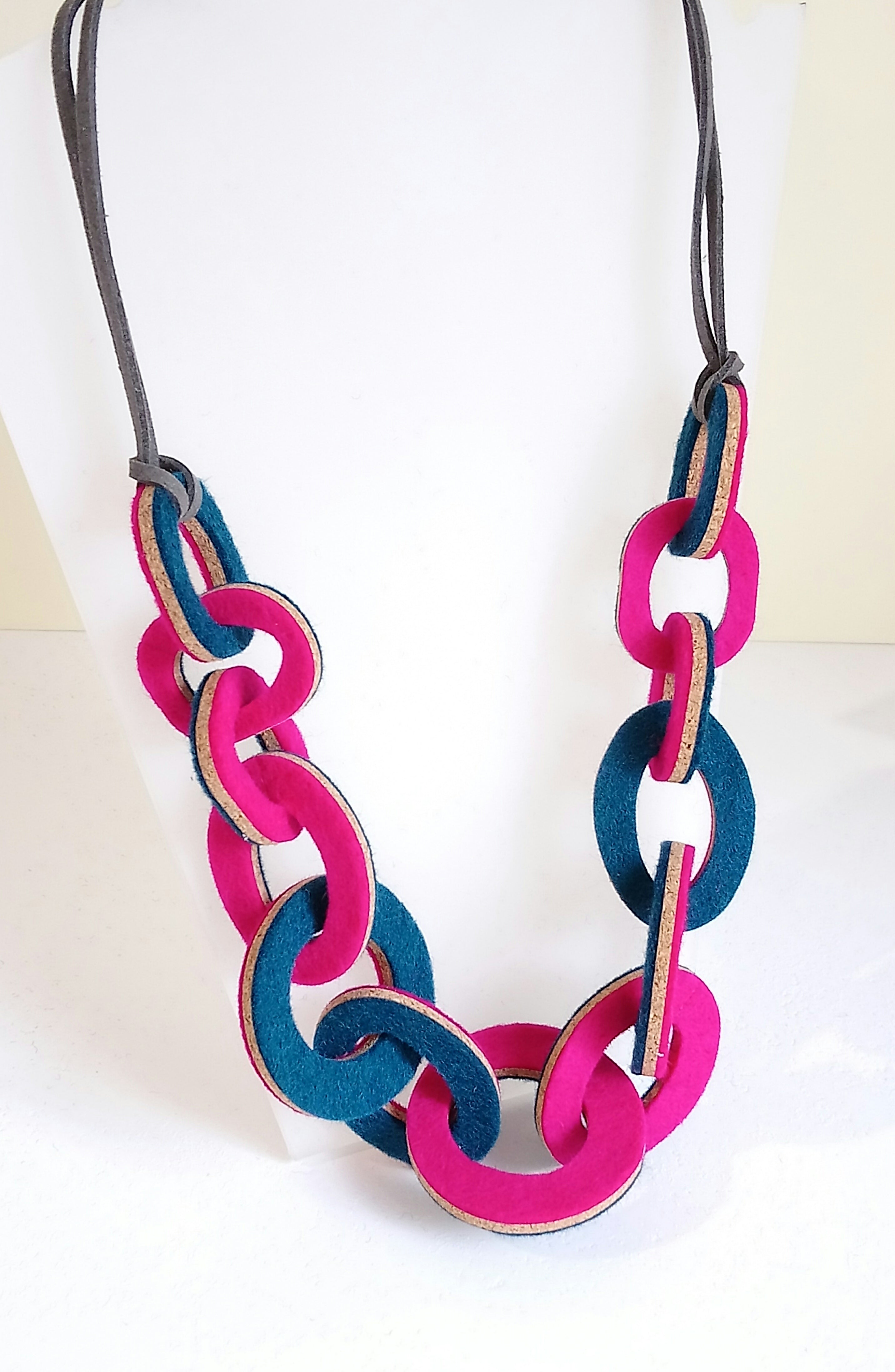 Strata Link Felt Necklaces by Syrah Jay