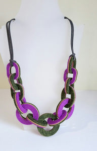 Strata Link Felt Necklaces by Syrah Jay