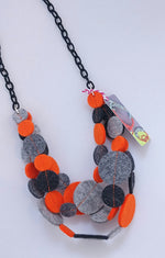 Load image into Gallery viewer, Long Felt Circle Necklaces Made in Scotland by Syrah Jay
