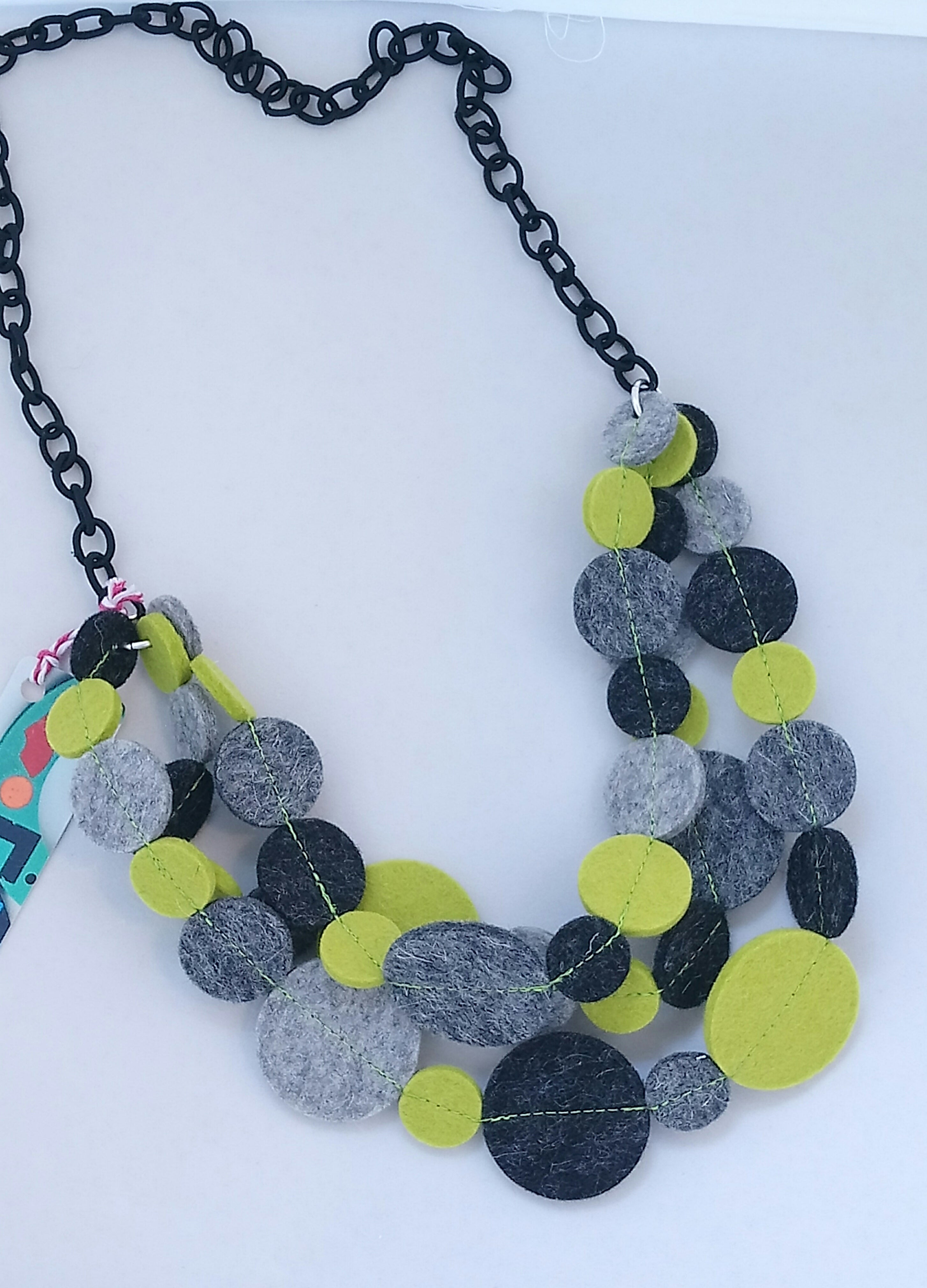 Long Felt Circle Necklaces Made in Scotland by Syrah Jay