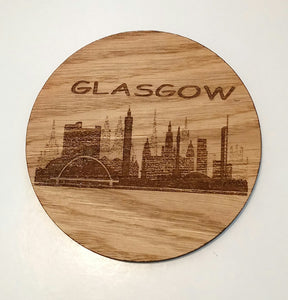Glasgow Skyline Coaster by Rezawood Designs