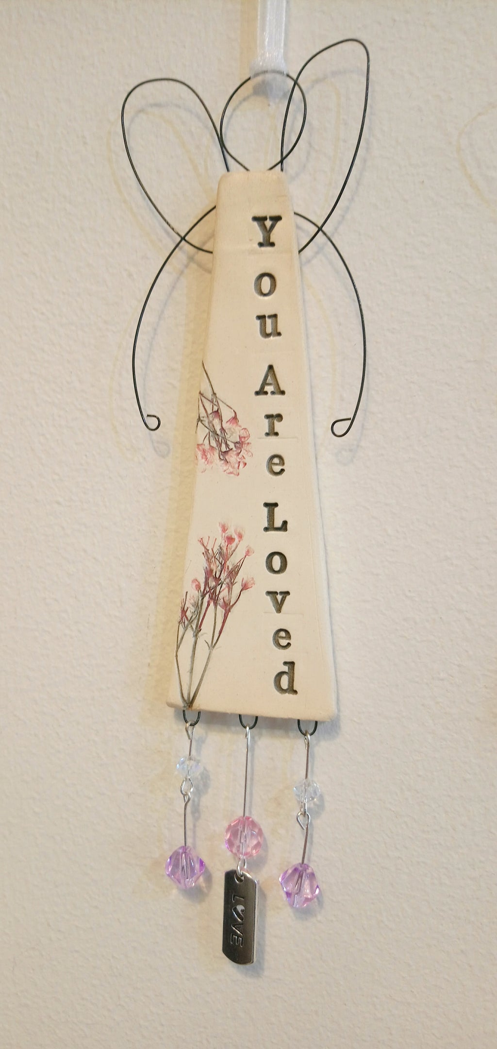 Botanic Winged Fairy Handmade Ceramic Decoration by Deborah Cameron Creative Artist