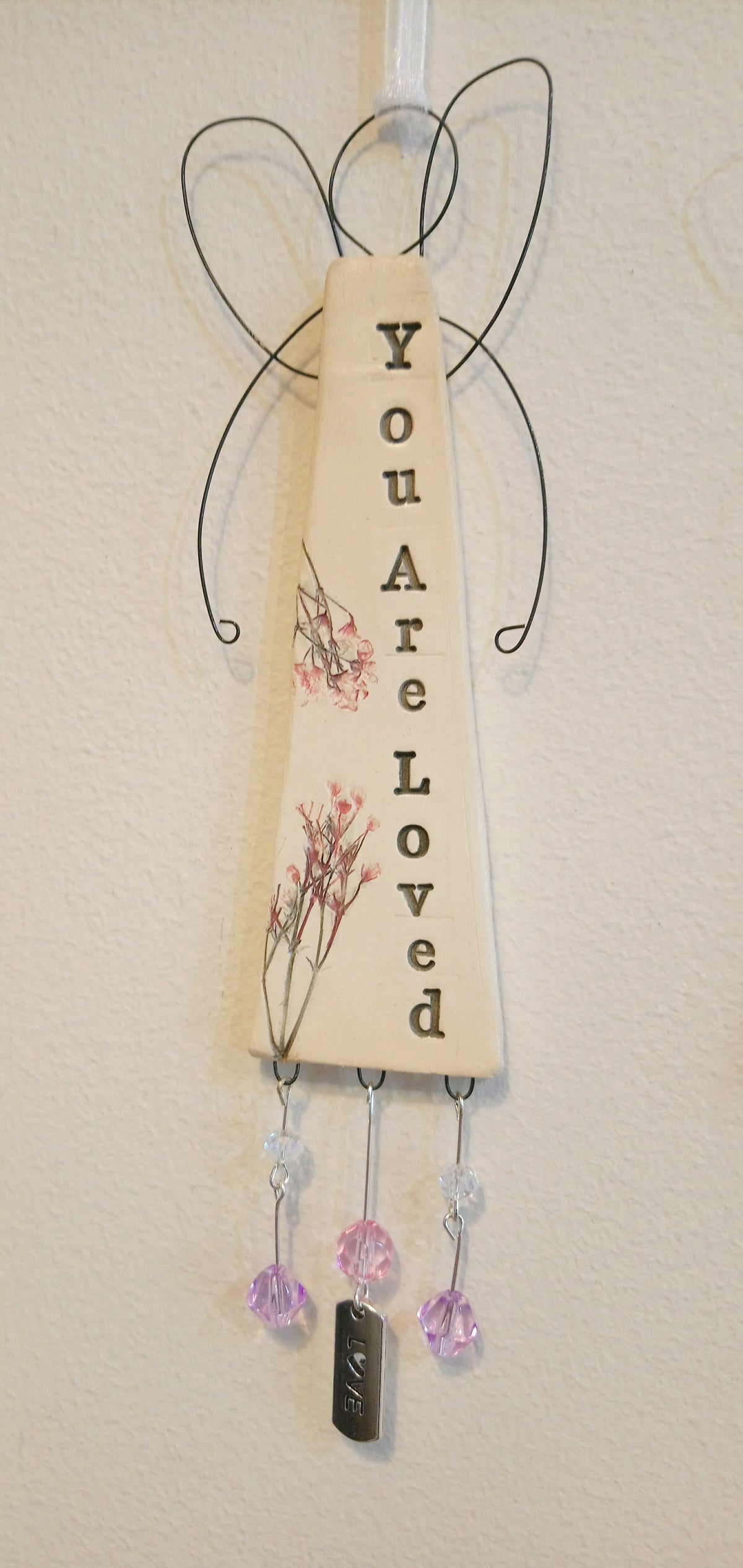 Botanic Winged Fairy Handmade Ceramic Decoration by Deborah Cameron Creative Artist