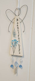 Botanic Winged Fairy Handmade Ceramic Decoration by Deborah Cameron Creative Artist