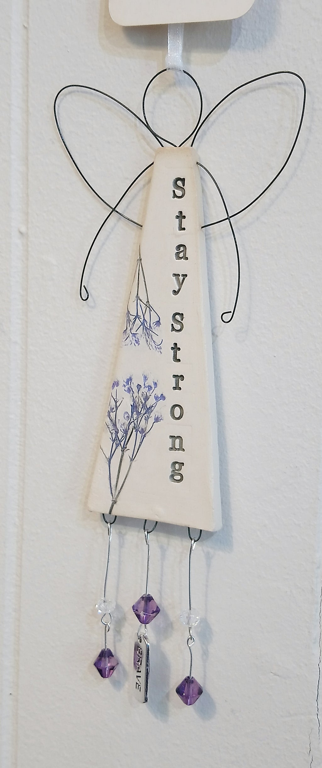 Botanic Winged Fairy Handmade Ceramic Decoration by Deborah Cameron Creative Artist