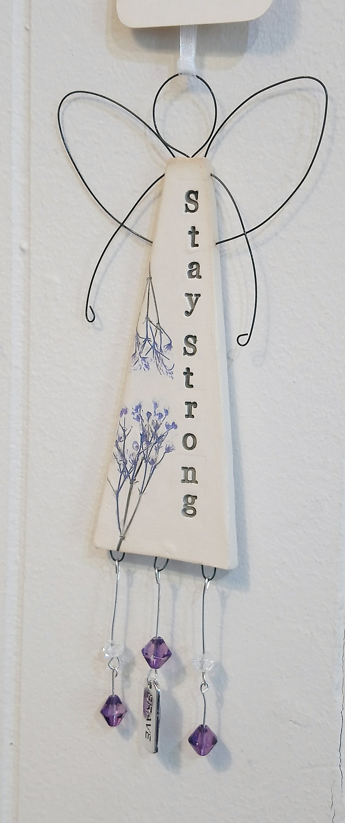 Botanic Winged Fairy Handmade Ceramic Decoration by Deborah Cameron Creative Artist