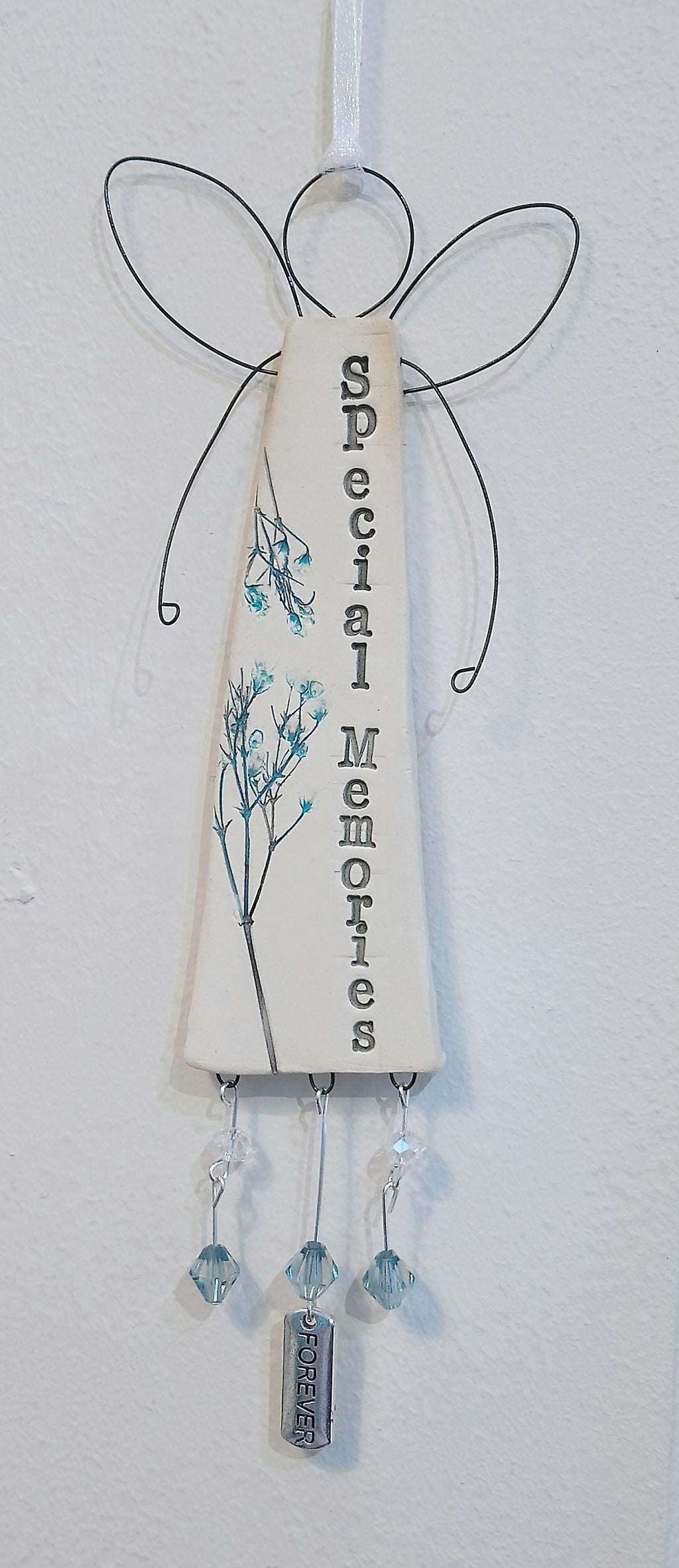 Botanic Winged Fairy Handmade Ceramic Decoration by Deborah Cameron Creative Artist