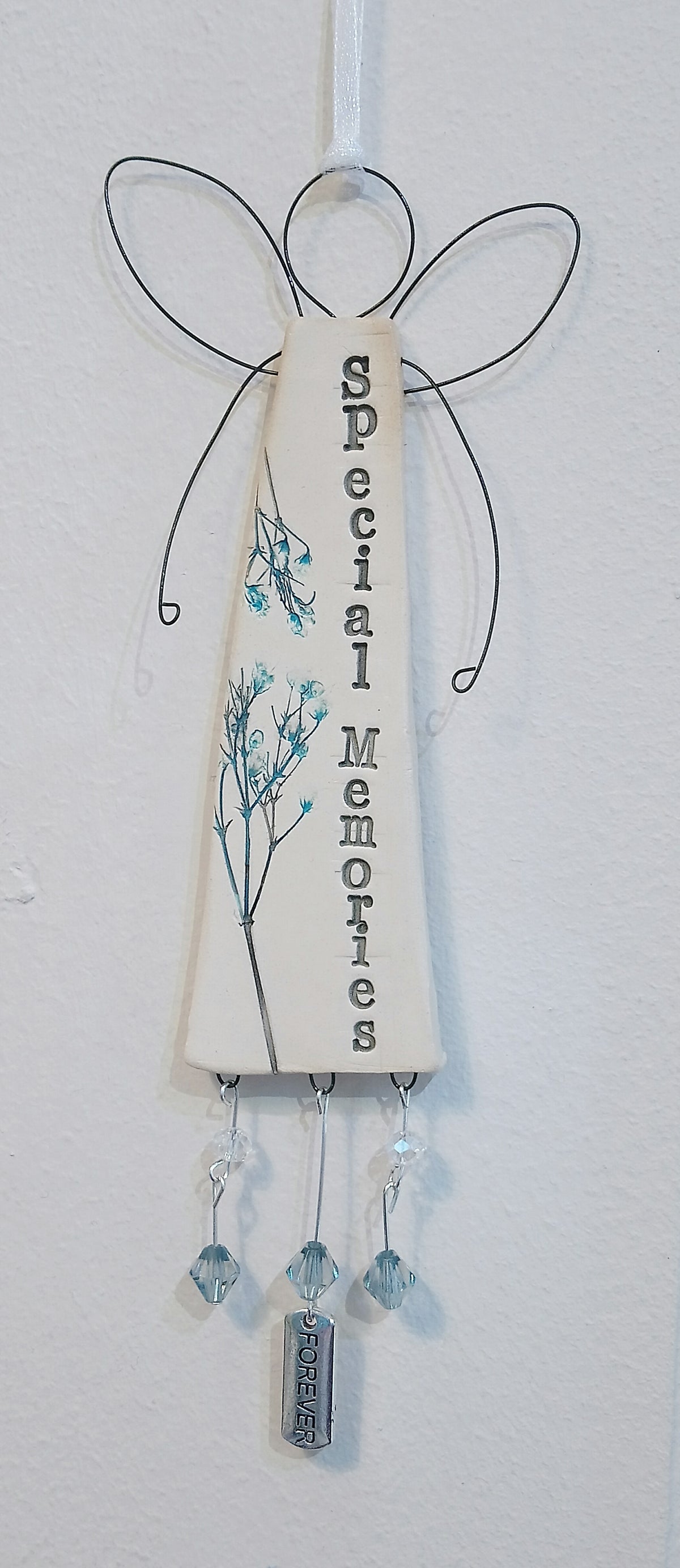 Botanic Winged Fairy Handmade Ceramic Decoration by Deborah Cameron Creative Artist