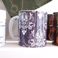 'Skull Damask' Mug designed in Glasgow by Brave Scottish Gifts