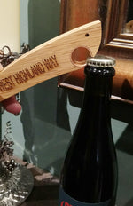 Load image into Gallery viewer, West Highland Way &#39;Shark&#39; Beer Bottle Opener made from Upcycled Whisky Barrels
