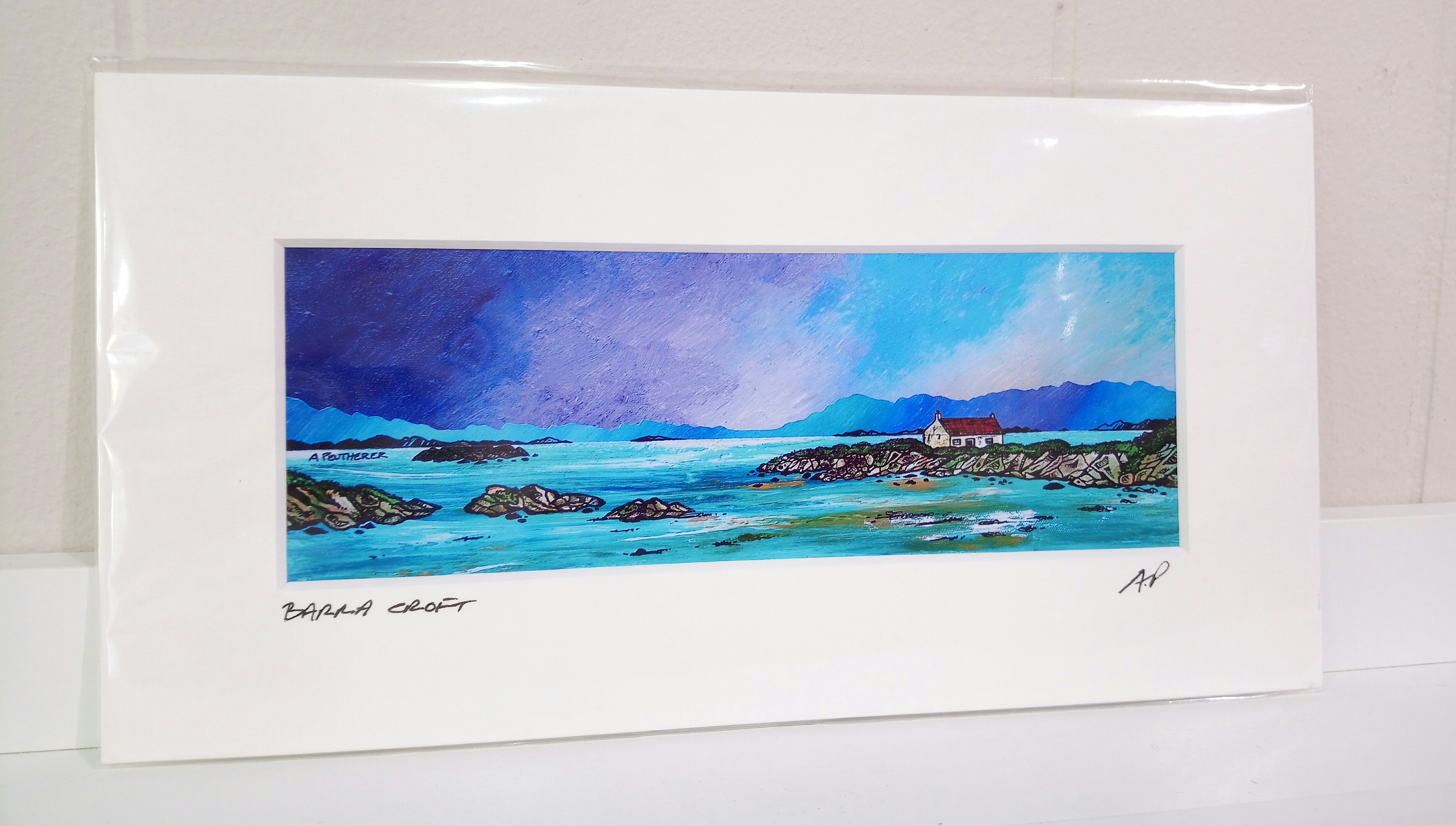 Barra Croft Small Mounted Print (code 001434) by Andy Peutherer