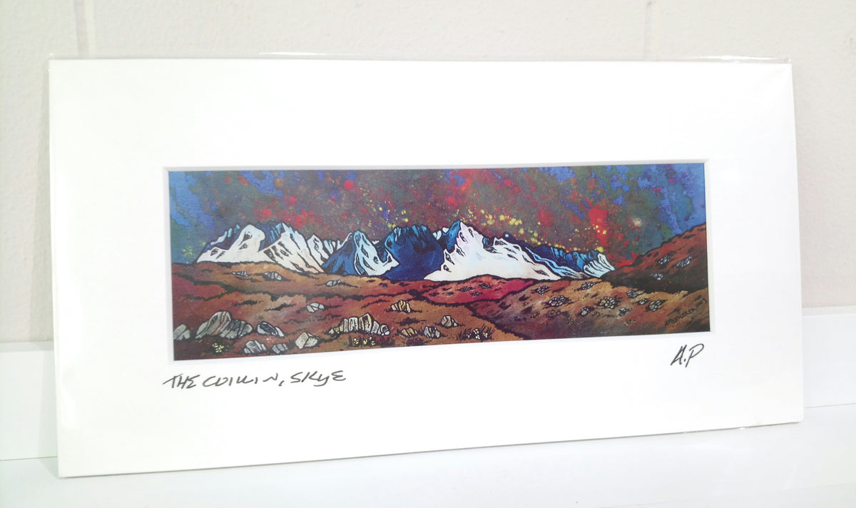 Cuillin Skye Small Mounted Prints by Andy Peutherer