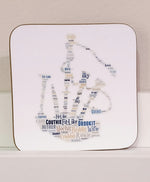 Load image into Gallery viewer, Bagpipe Themed WordArt Coasters
