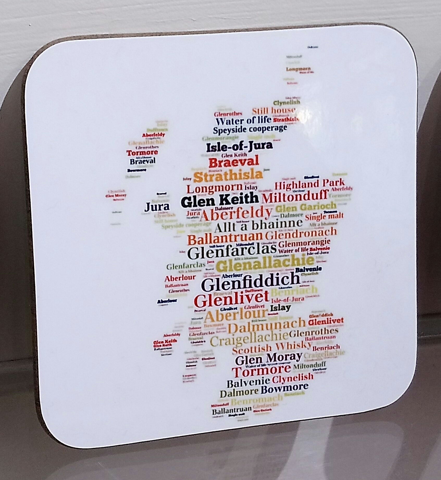 Whisky Themed WordArt Coasters