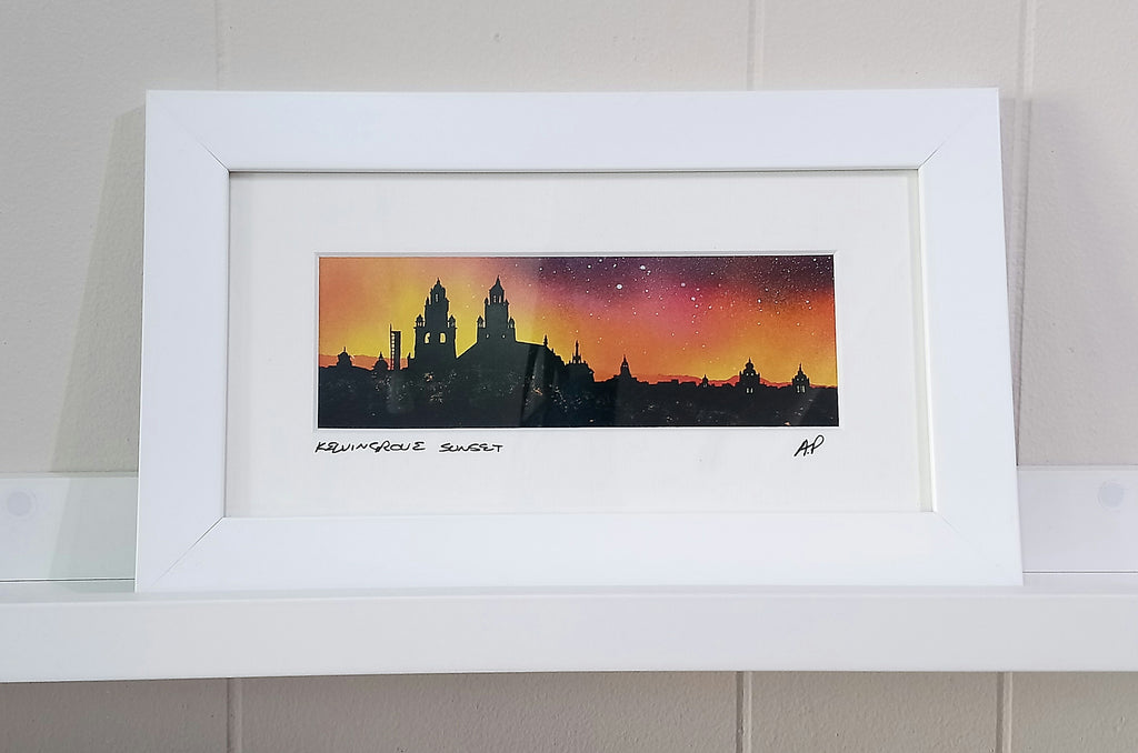 Glasgow Small Framed Prints by Artist Andy Peutherer