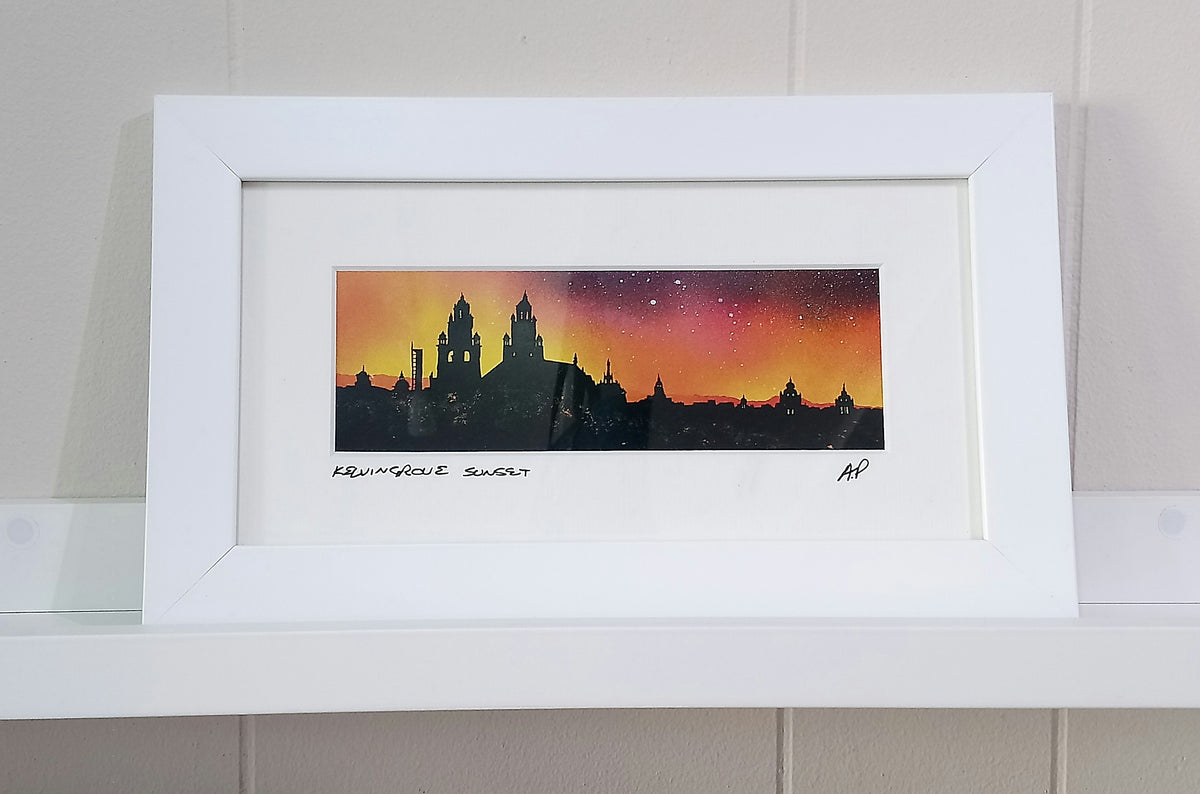 Glasgow Small Framed Prints by Artist Andy Peutherer